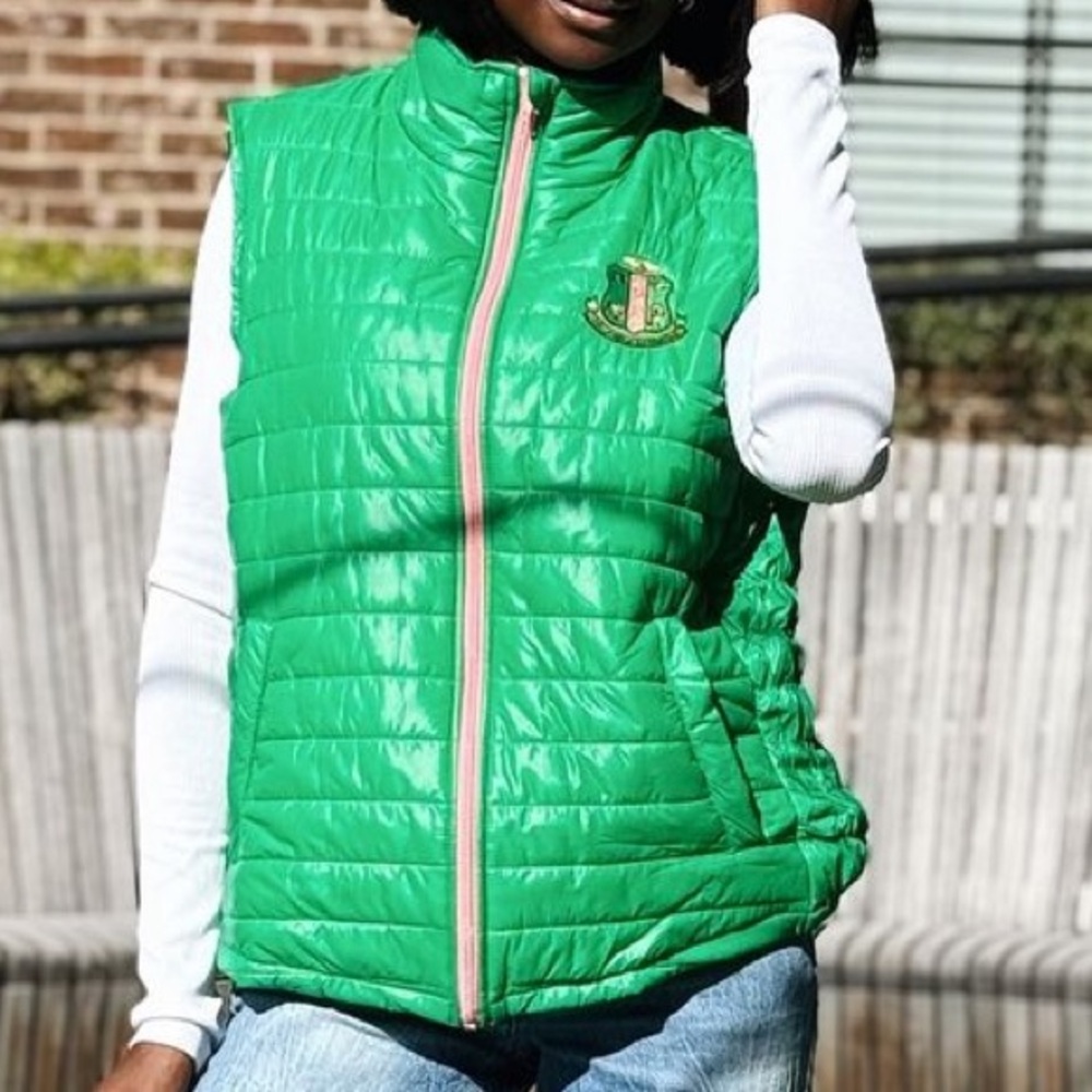 AKA Alpha Kappa Alpha Sorority green 08 Vest
